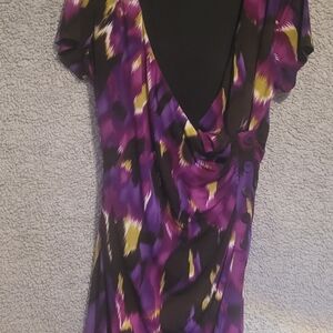 Ronni Nicole Elegant Purple and Black Dress